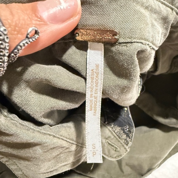 Free People Sage Green Casual Shirt - Picture 6 of 6